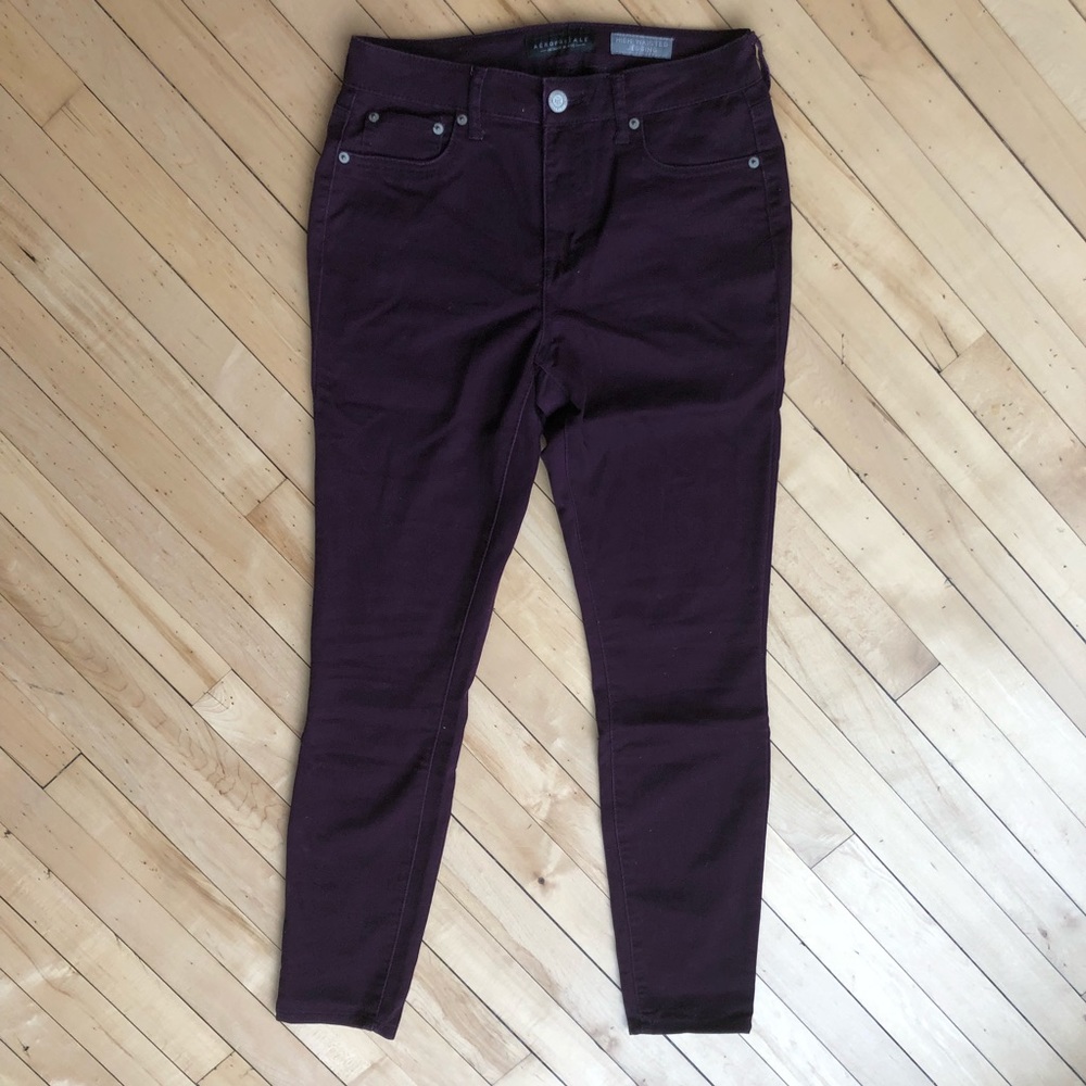 Dark Purple High Waisted Jegging
